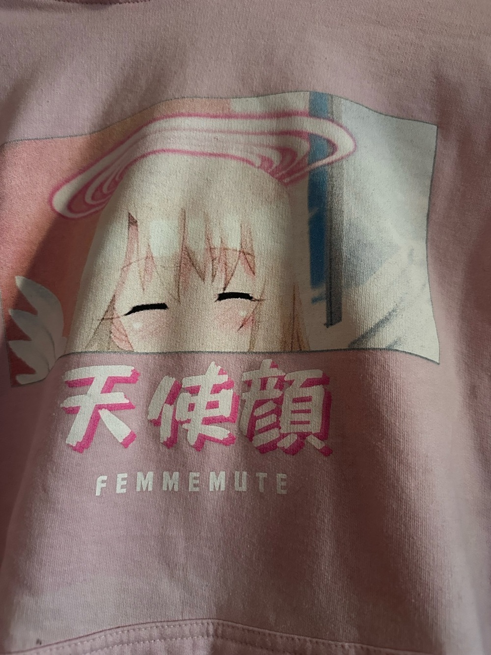 Pink Anime Graphic Sweatshirt - FEMMEMUTE  XL